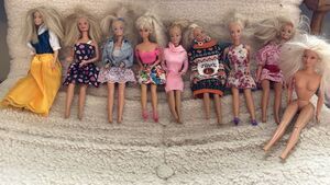 Mattel Barbie Dolls Vintage From 1966 to 1998 w/ Clothing LOT OF 9